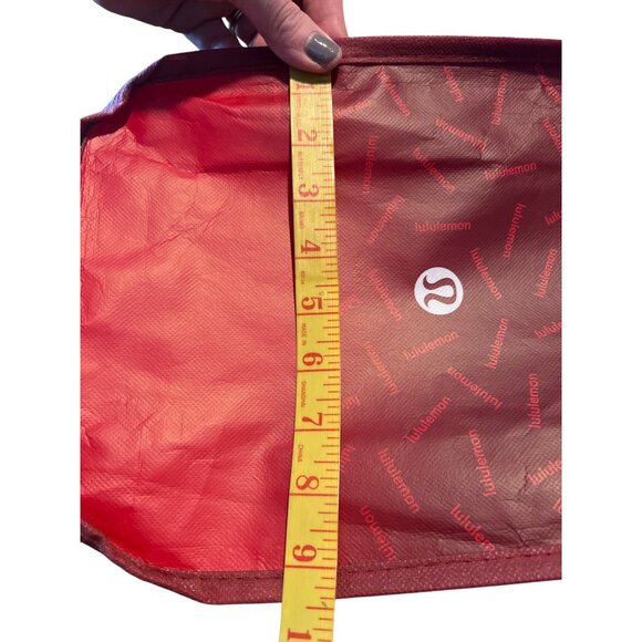 Lululemon Athletica Reusable Dark Red Ombre Small Tote Bag Set‎ of 2 - Picture 2 of 5
